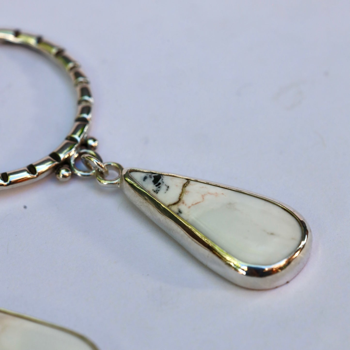 White Buffalo and Variscite Earrings * SALE *