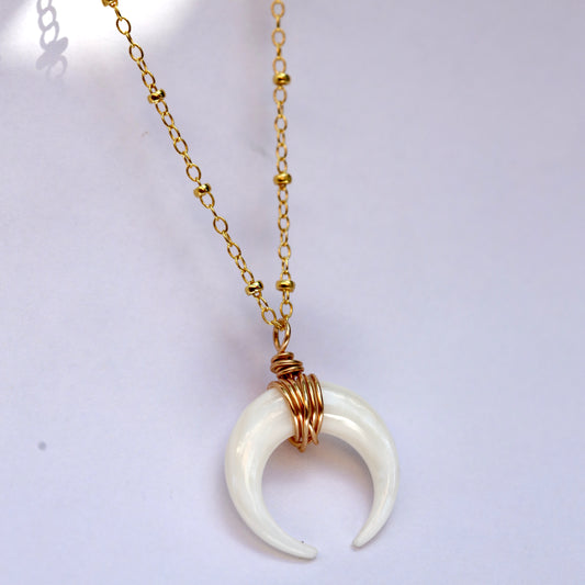 Gold Fill Moon Necklace