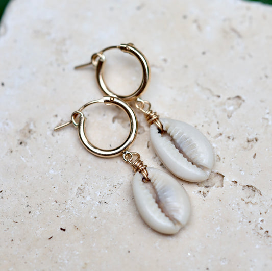 Cowrie Huggies gold fill