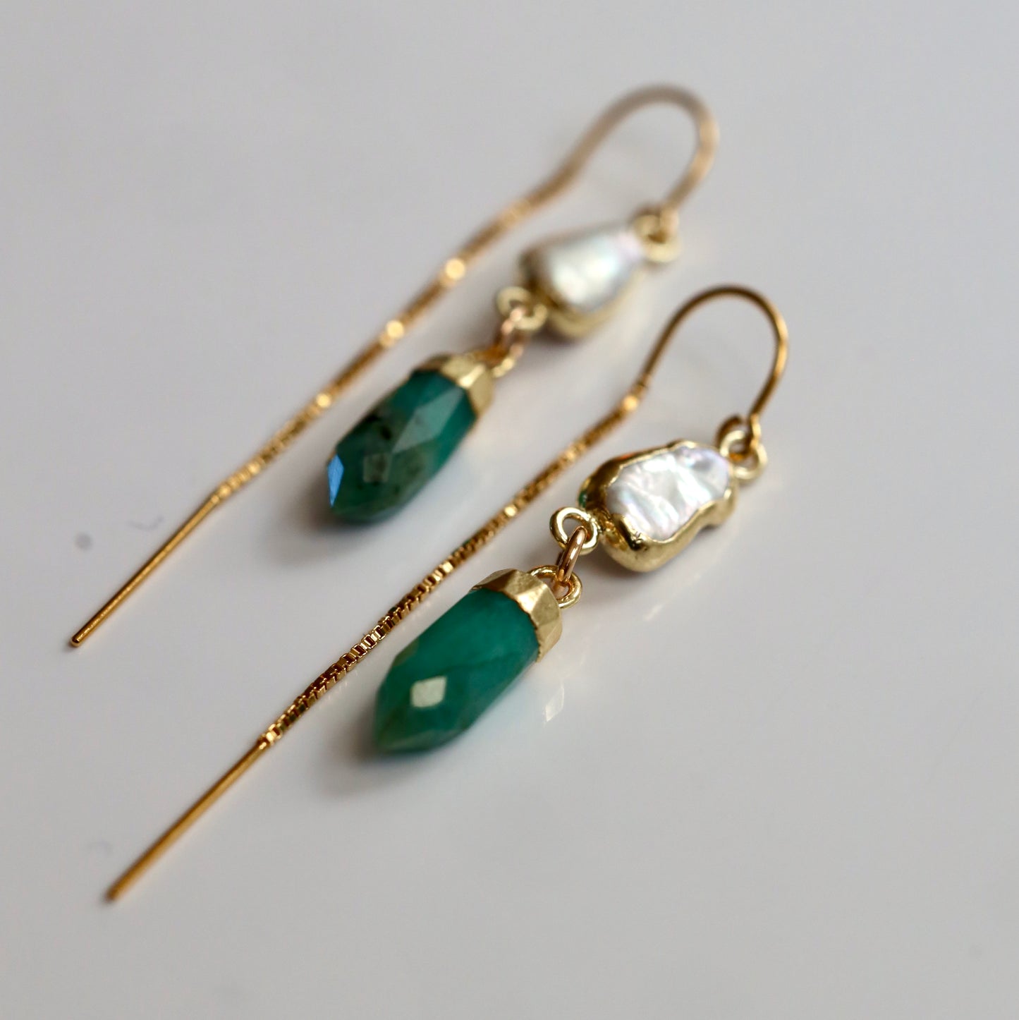 Emerald and Pearl Threaders