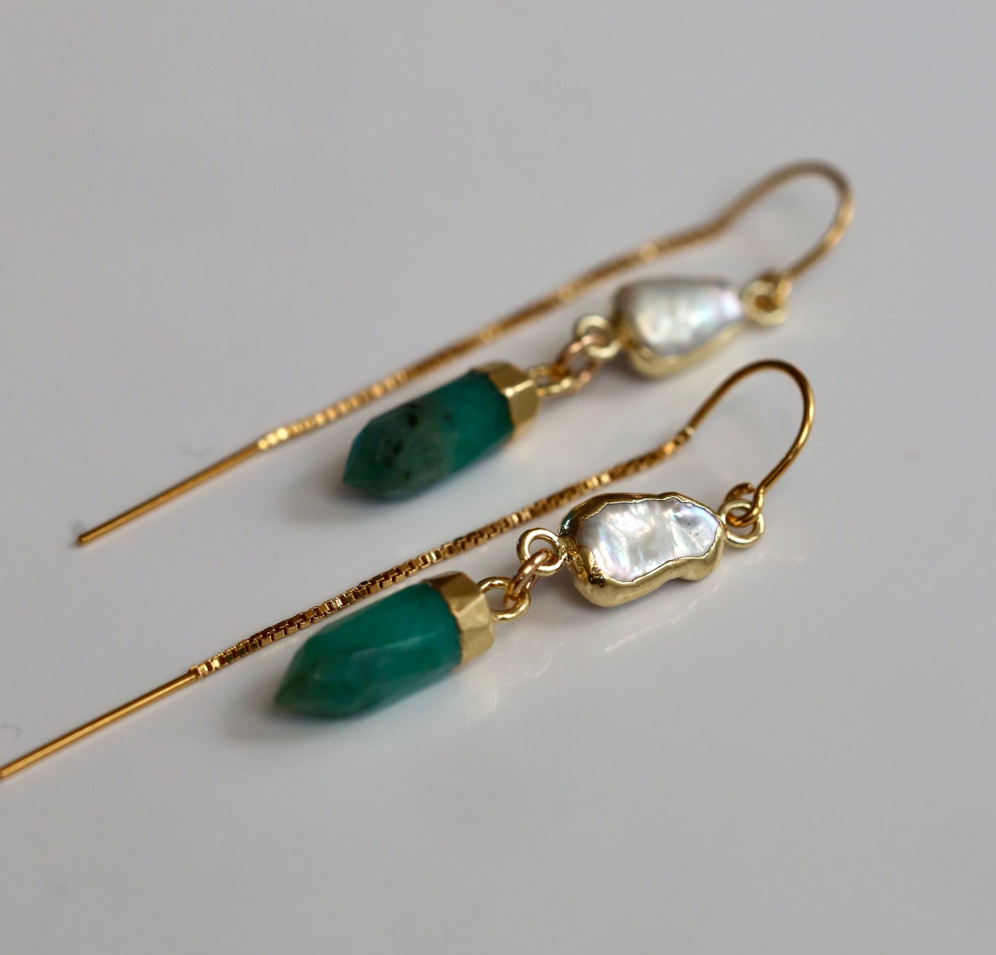 Emerald and Pearl Threaders