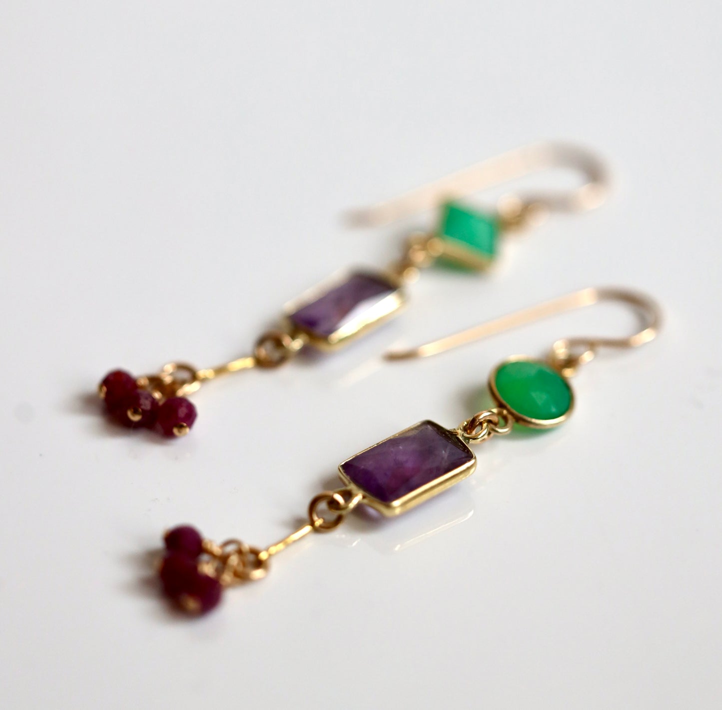 Multi Stone Drop Earring