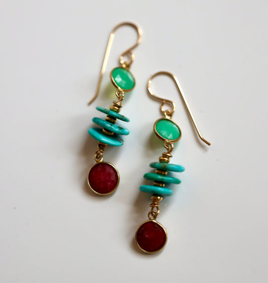 Multi stone Earrings