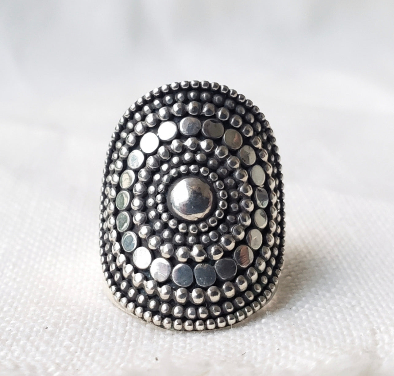 Petite Beaded Saddle Ring